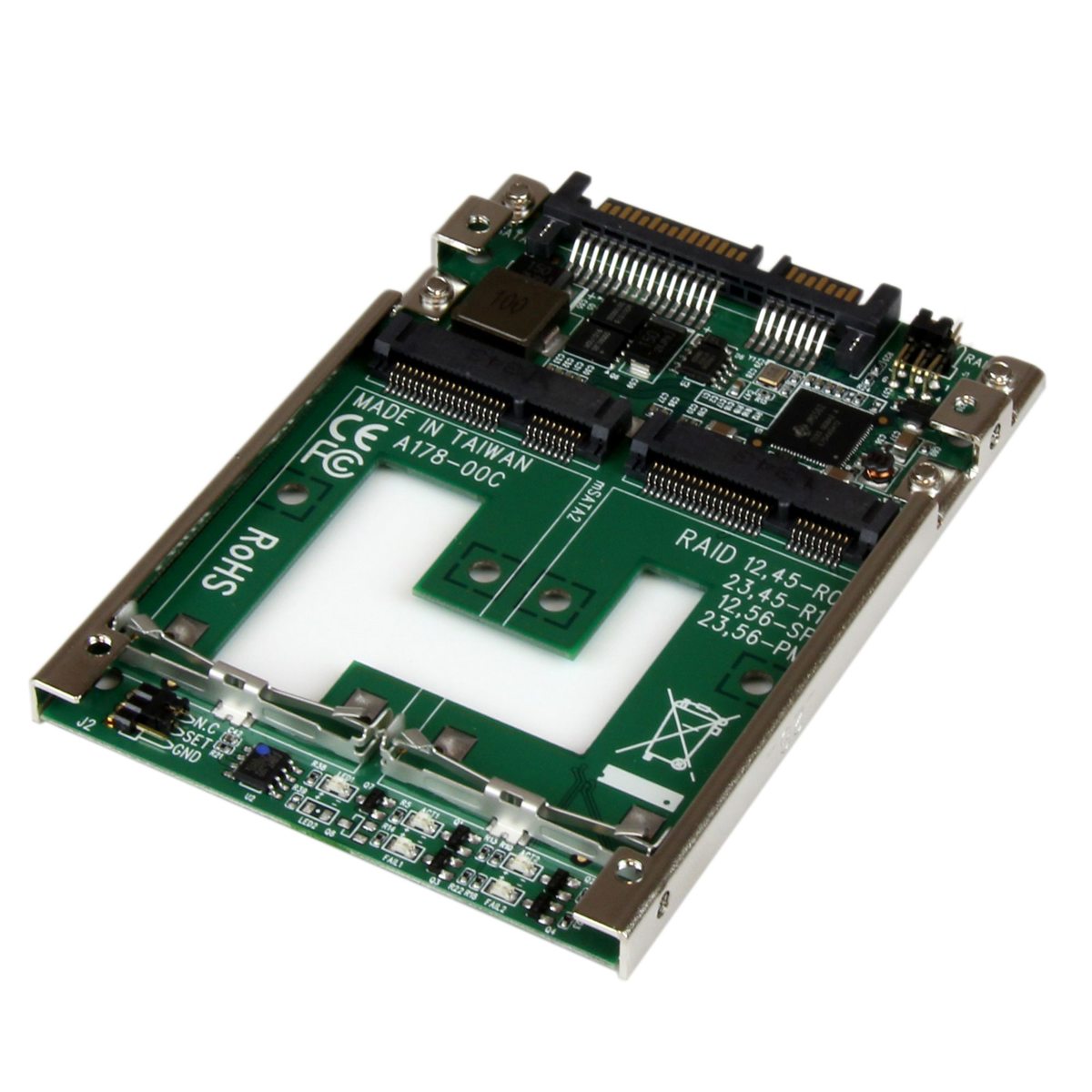 Image of StarTech Dual mSATA SSD to 2.5&quot; SATA RAID Adapter Converter