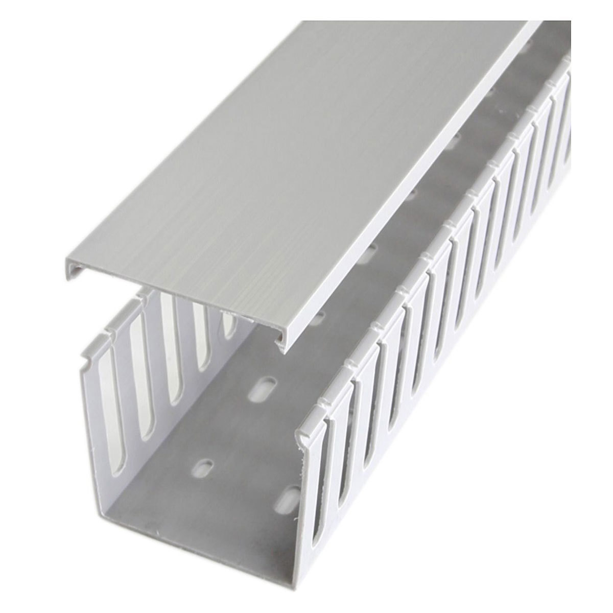 

StarTech 3x3" Open Slot Wiring Cable Raceway Duct with Cover Lid, Gray