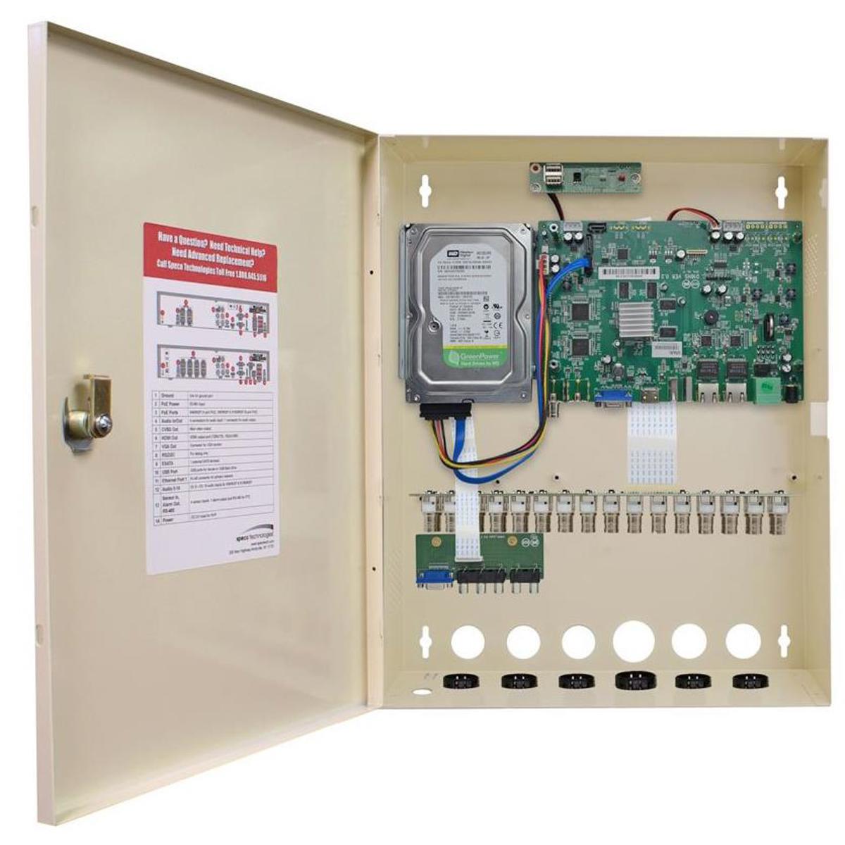 

Speco Technologies 16CH 5MP IP & 960H Wall Mount Hybrid DVR, 2TB HDD