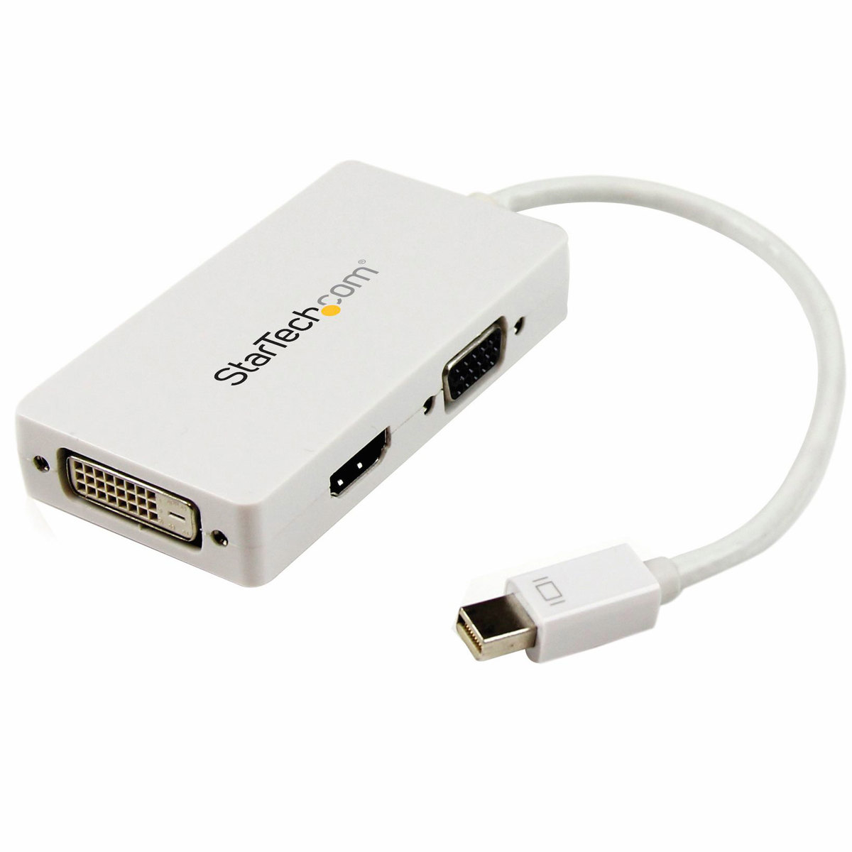 

StarTech 3-in-1 Mini DisplayPort to VGA DVI or HDMI Adapter Converter, White