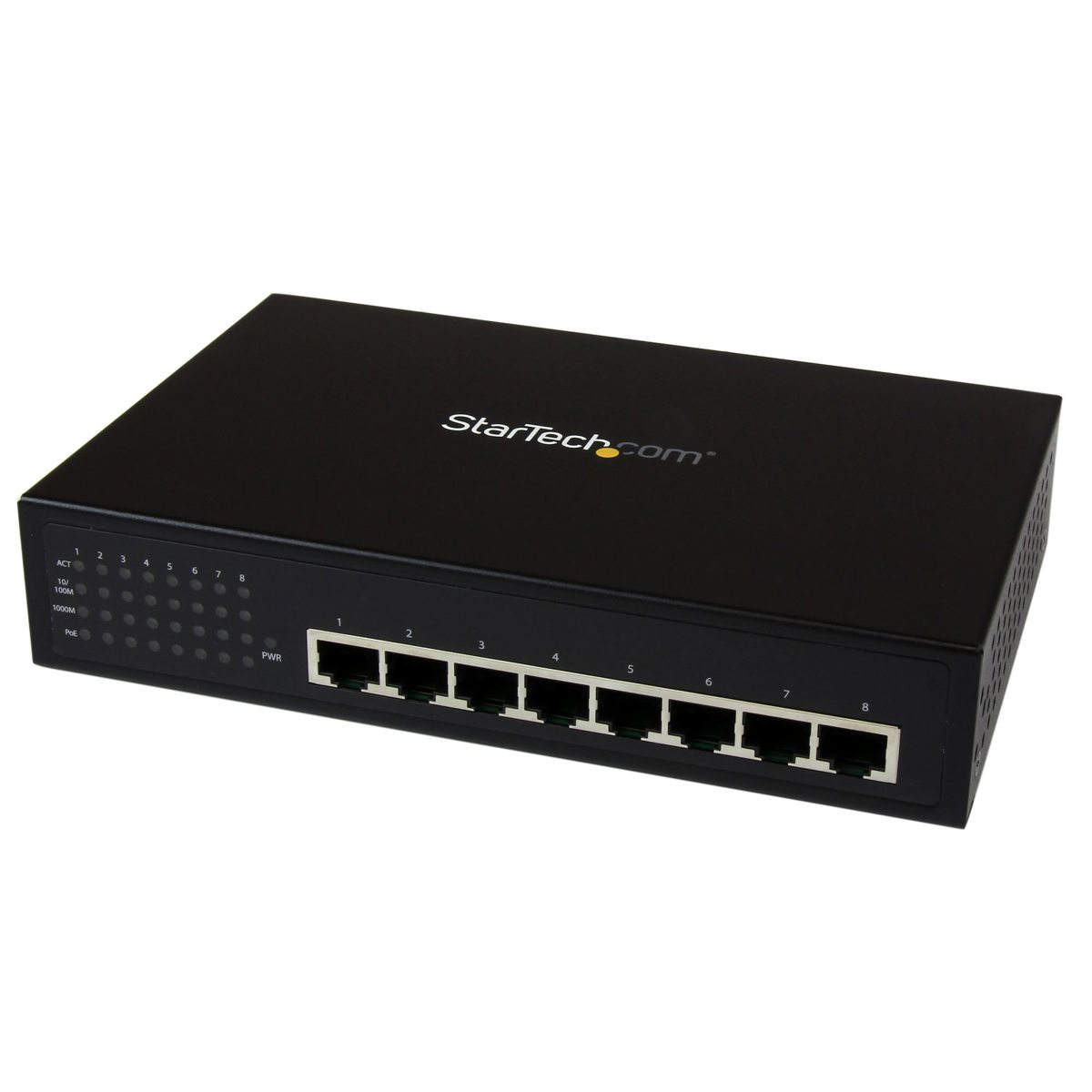 

StarTech 8 Port Unmanaged Industrial Gigabit Power over Ethernet Switch