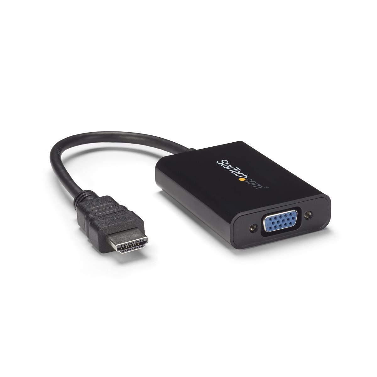 Photos - Projector Accessory Startech.com StarTech HDMI to VGA Video Adapter Converter with Audio for PC/Laptop/Ultr 