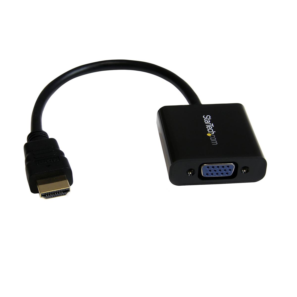 Image of StarTech HD2VGAE2 HDMI to VGA Adapter Converter for Desktop PC/Laptop/Ultrabook