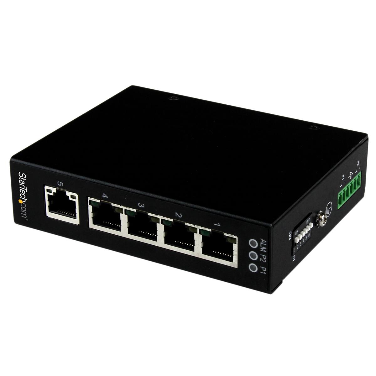 Image of StarTech 5 Port Unmanaged Industrial Gigabit Ethernet Switch