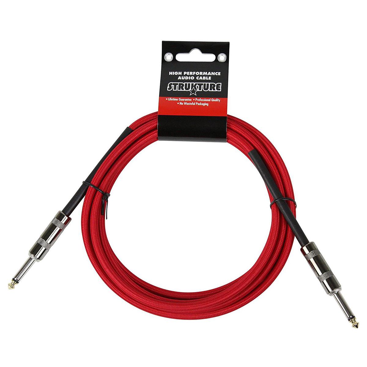 

Strukture 10' Instrument Cable, 6mm Woven, Red
