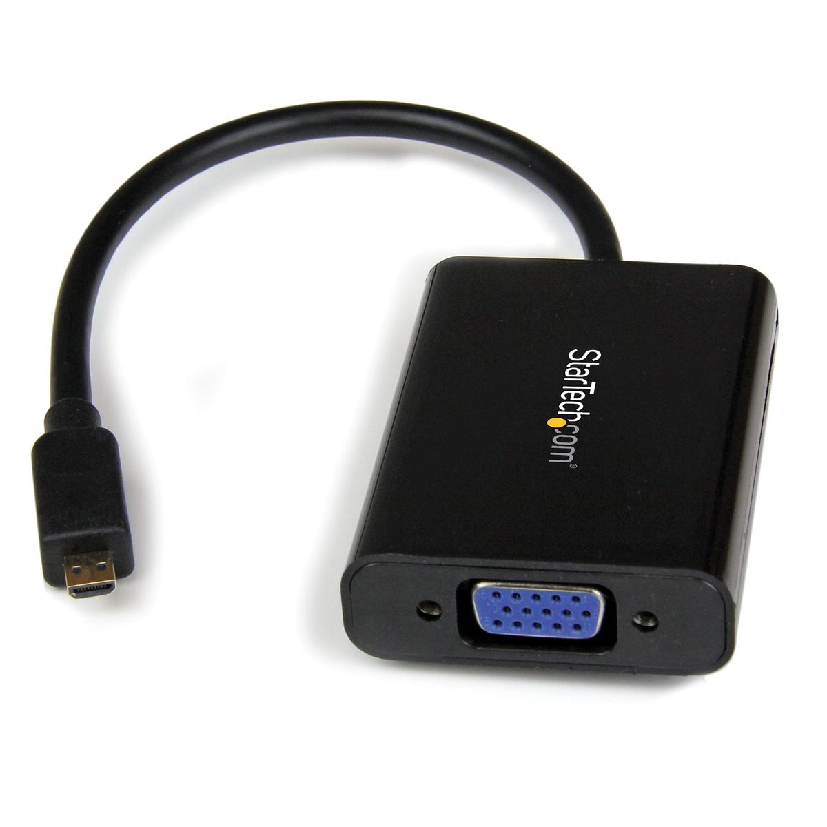 Image of StarTech Micro HDMI to VGA Adapter Converter with Audio Output