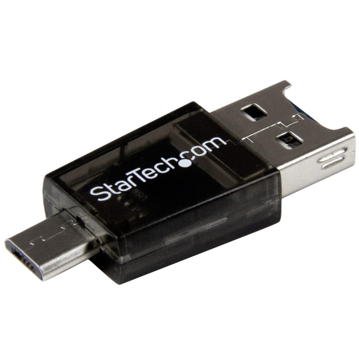 Image of StarTech Micro SD to Micro USB/USB OTG Adapter Card Reader for Android Devices