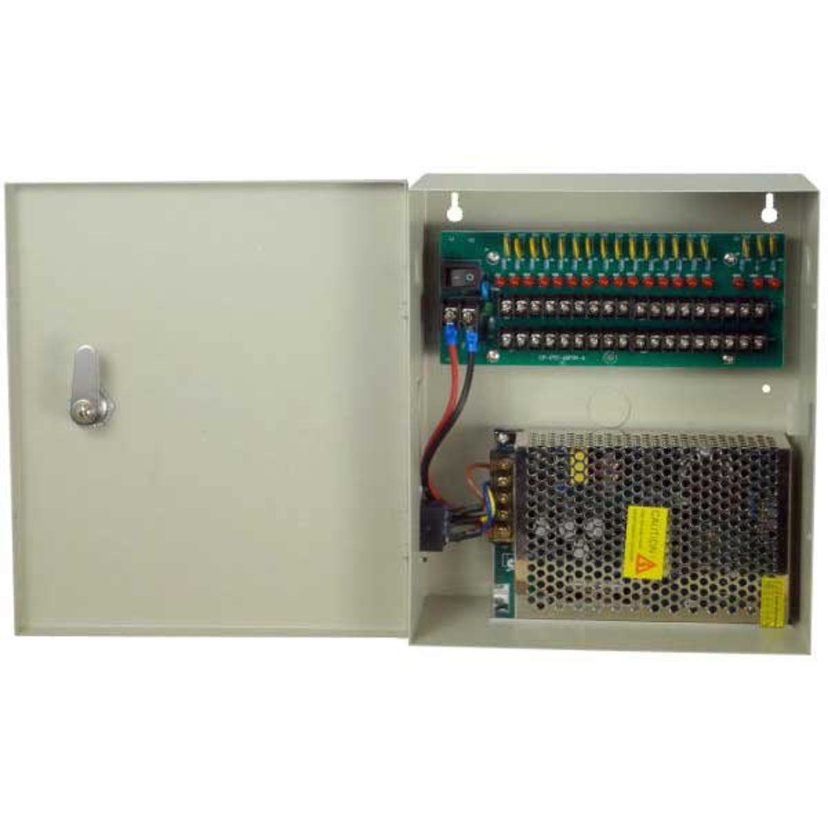 

Securitytronix 12VDC 10A 18-Port Camera Power Supply with IEC 3-pin Cord, Beige