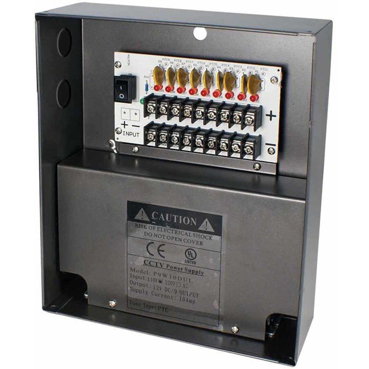 

Speco Technologies 9Ch 12VDC CCTV Camera Power Supply with 10A Output, UL Listed