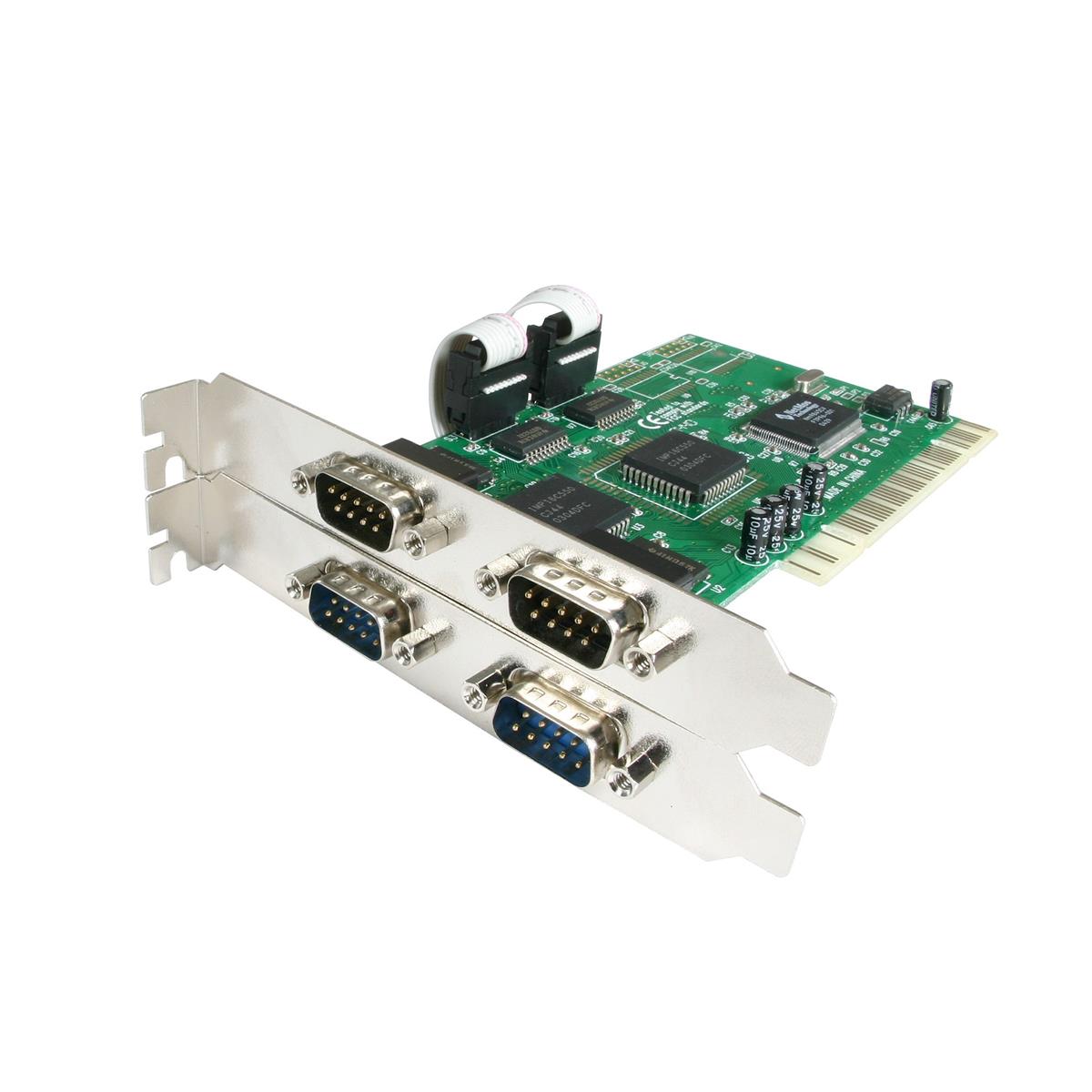 Image of StarTech 4 Port PCI RS232 Serial Adapter Card with 16550 UART