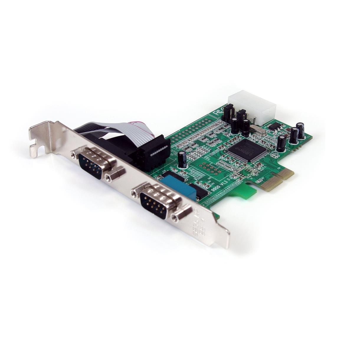 Image of StarTech 2 Port Native PCI Express RS232 Serial Adapter Card with 16550 UART
