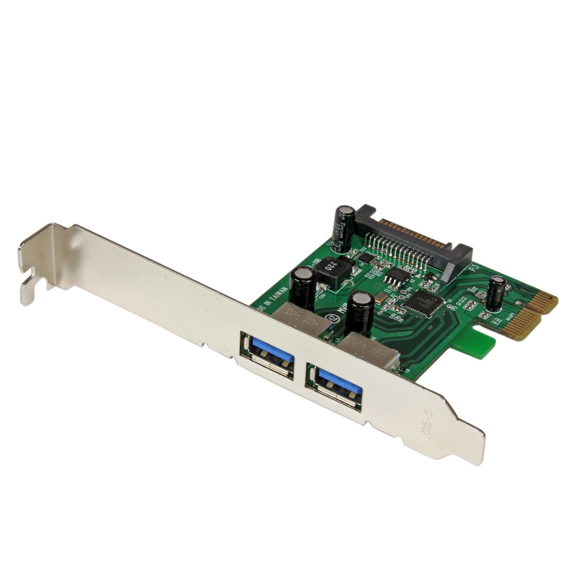 

StarTech 2 Port PCI Express (PCIe) SuperSpeed USB 3.0 Card Adapter, SATA Power
