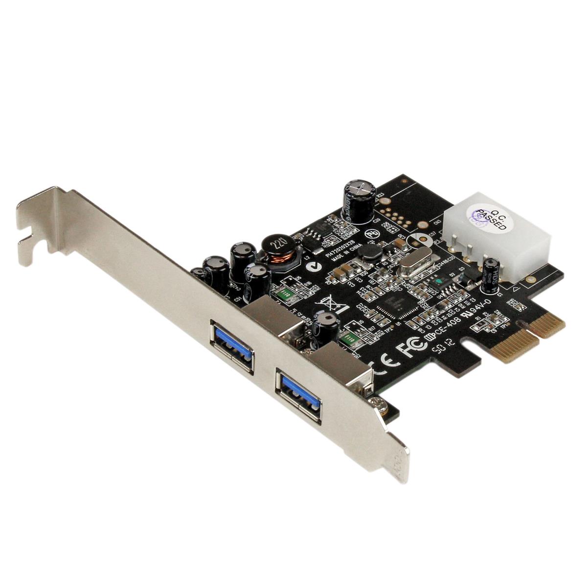 Image of StarTech 2 Port PCI Express (PCIe) SuperSpeed USB 3.0 Card Adapter with UASP