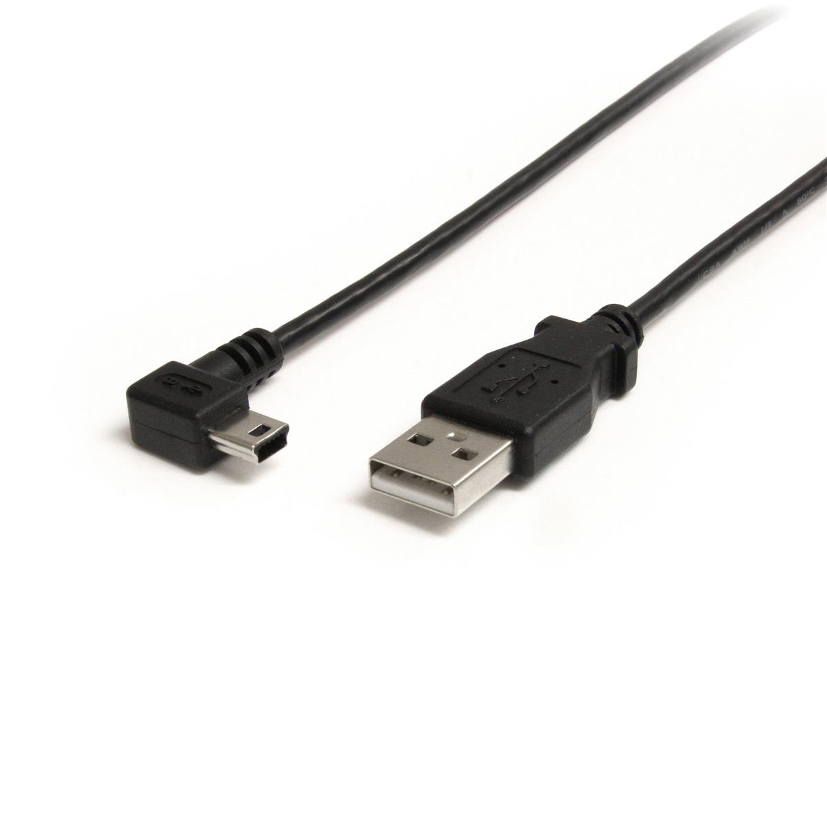 Image of StarTech 3' Mini USB Cable A to Right Angle Mini B Male Cable