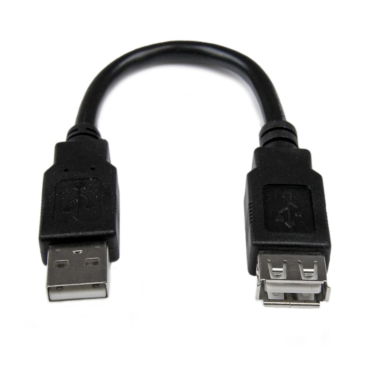 Image of StarTech 6&quot; USB 2.0 Extension Adapter Cable