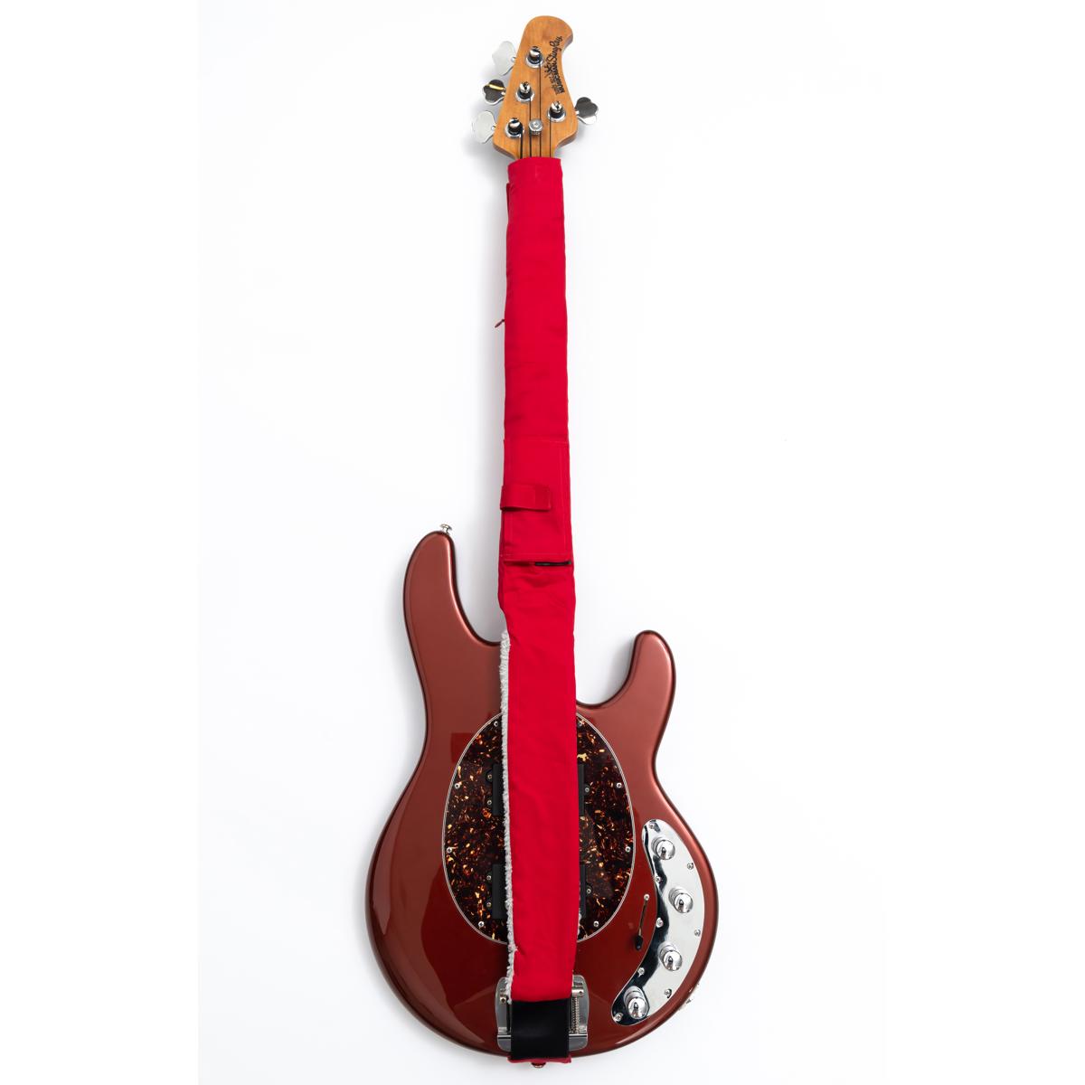 

String Sling Bass Guitar Strap with Locks and Picks, Red