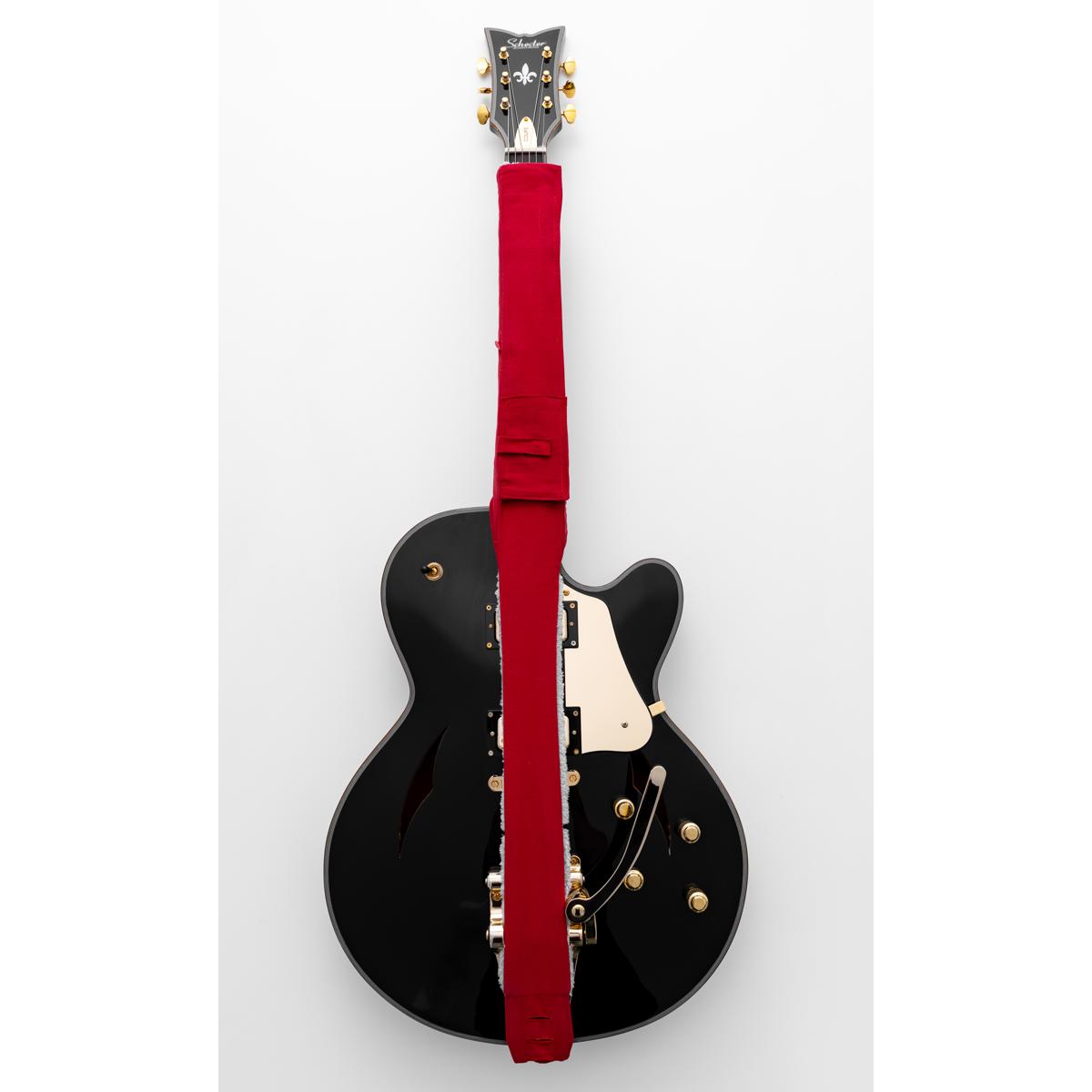 

String Sling Guitar Strap with Locks and Picks, Red