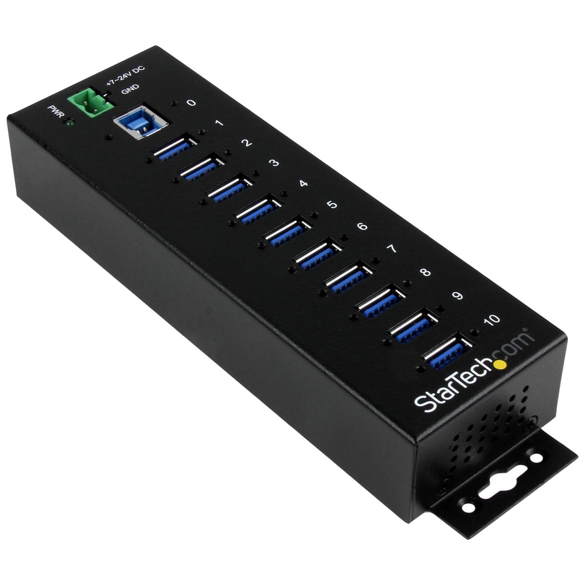 Image of StarTech 10-Port Industrial ESD and Surge Protection USB 3.0 Hub