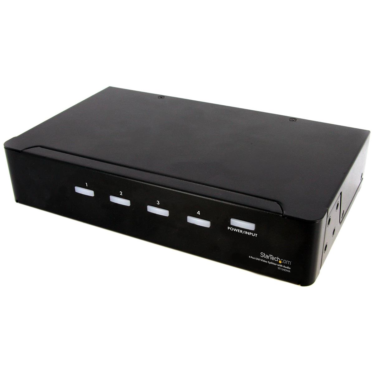 Image of StarTech 4 Port DVI Video Splitter with Audio Output