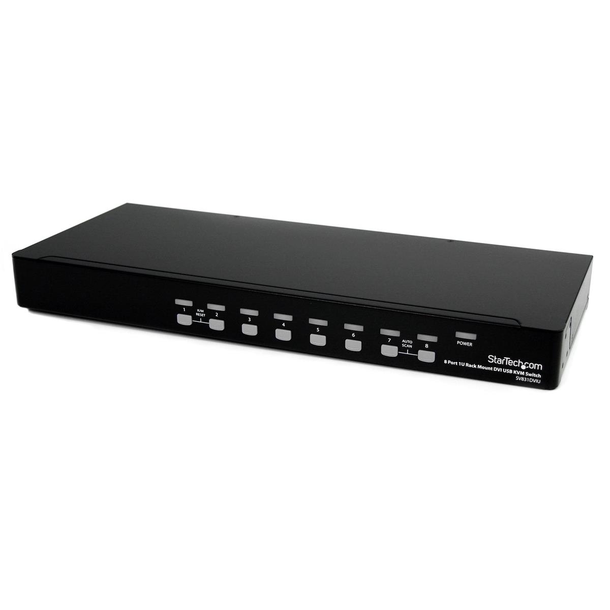 Image of StarTech 8 Port 1U DVI USB KVM Switch