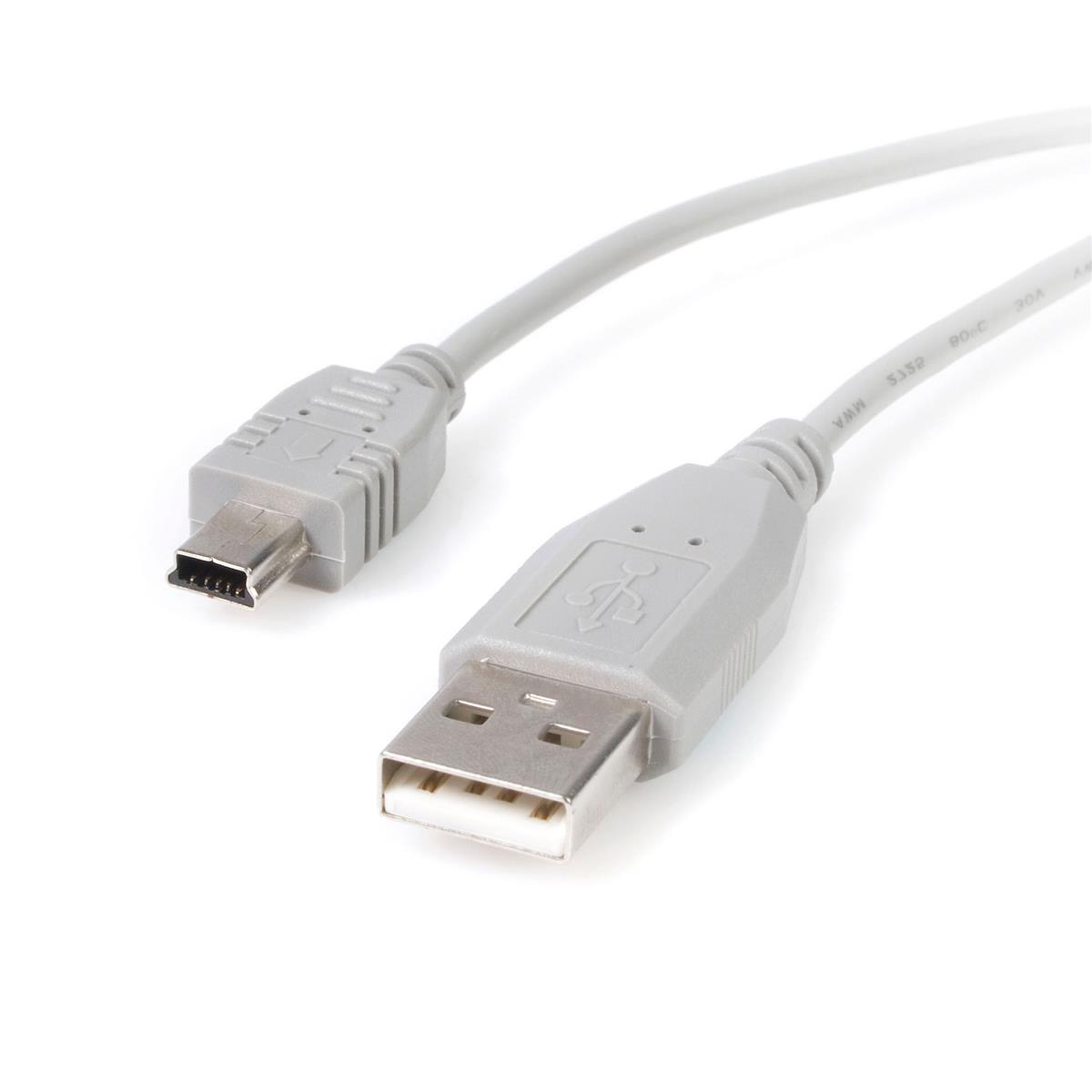 Image of StarTech 3' USB A to Mini B USB 2.0 Cable