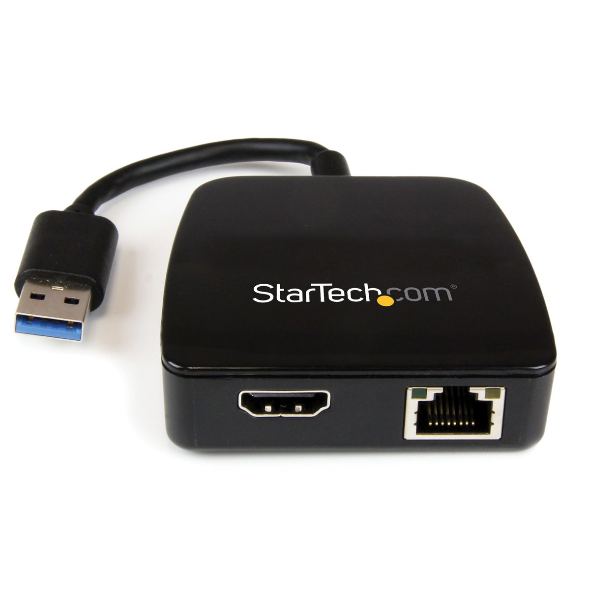 

StarTech 9 Pin USB 3.0 Male to 19 Pin HDMI and GbE RJ-45 Female Travel Adapter