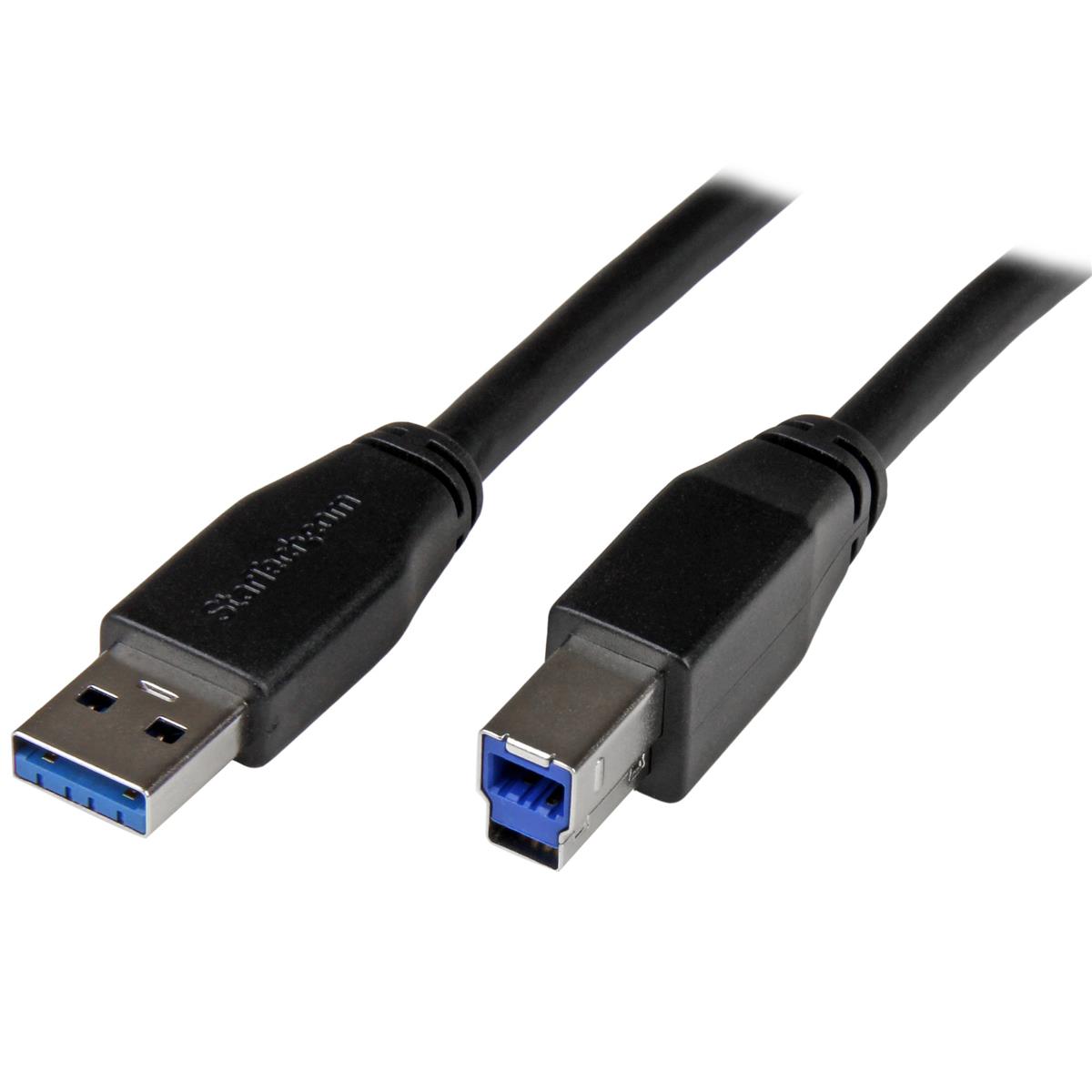 Photos - Cable (video, audio, USB) Startech.com StarTech 10m / 32.81' Active USB 3.0 SuperSpeed Cable USB3SAB10M 