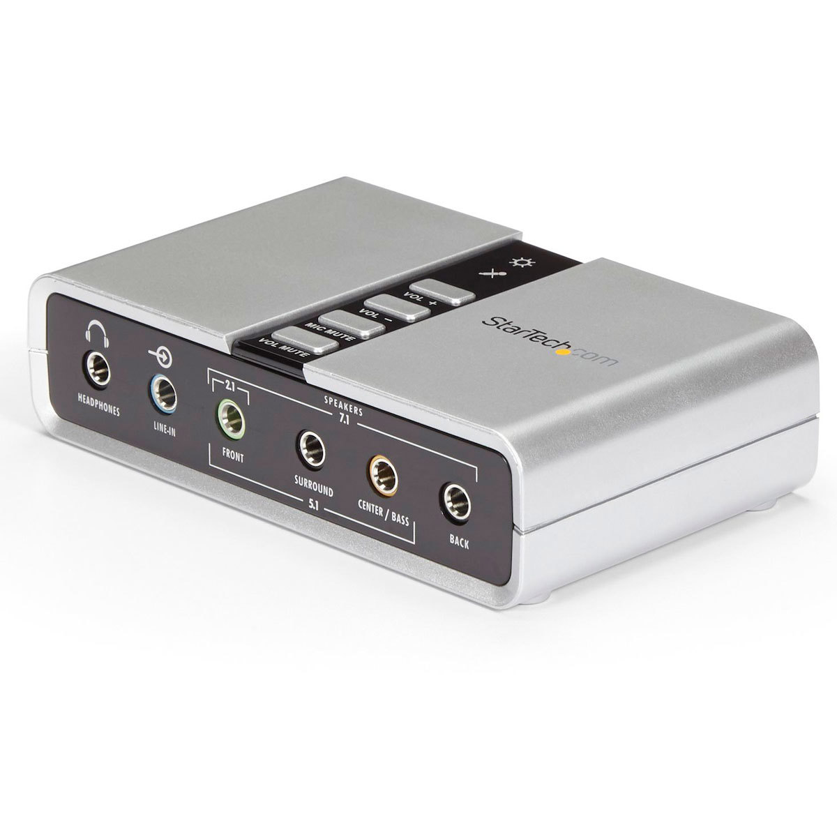 

StarTech 7.1 USB Audio Adapter External Sound Card, Silver