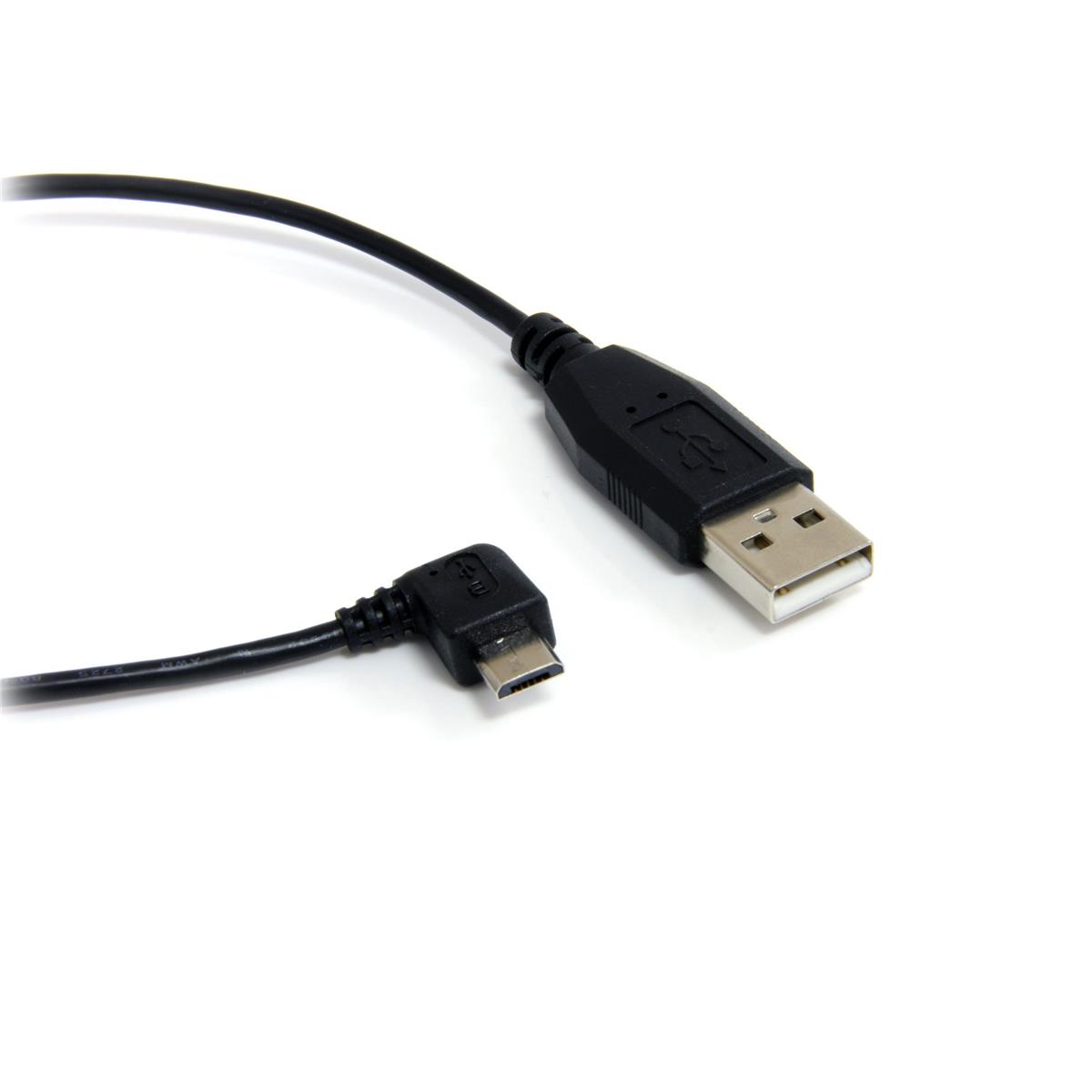 Image of StarTech 3' Micro USB A to Right Angle Micro B USB Cable