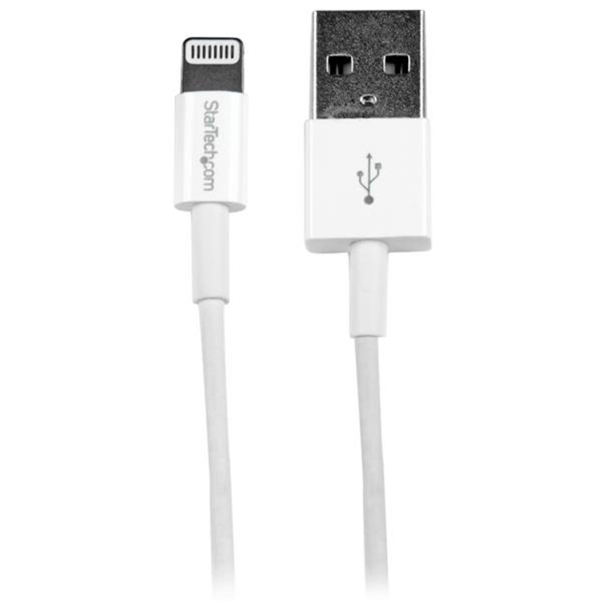

StarTech 3.3' 8 Pin Slim Lightning Connector to USB Cable, White