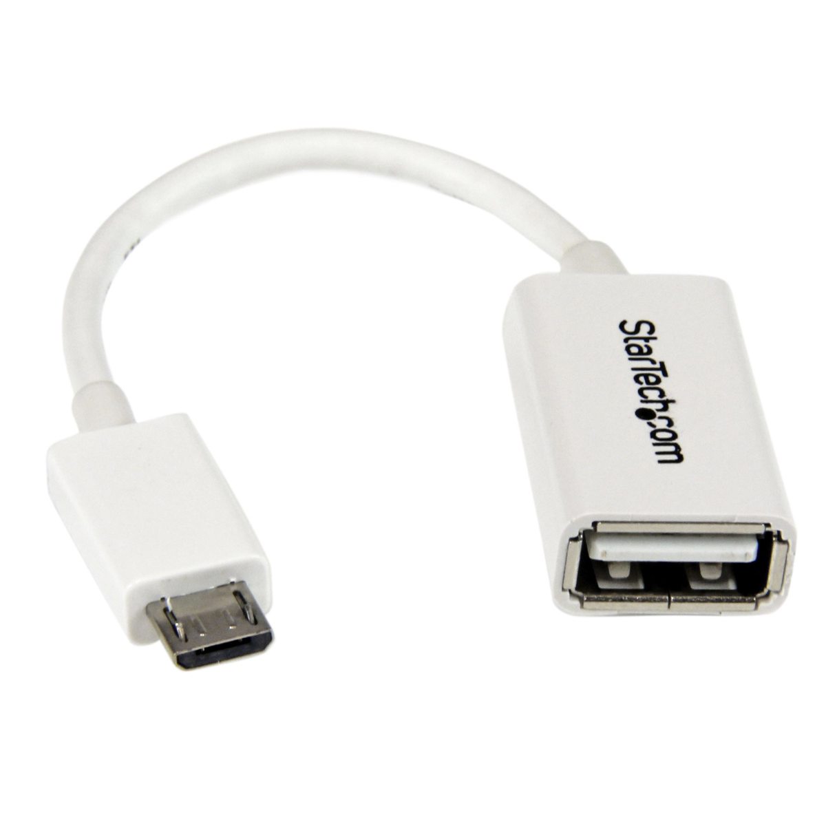 

StarTech 5" 5 Pin USB Micro-B Male to 4 Pin USB A Female OTG Host Adapter, White