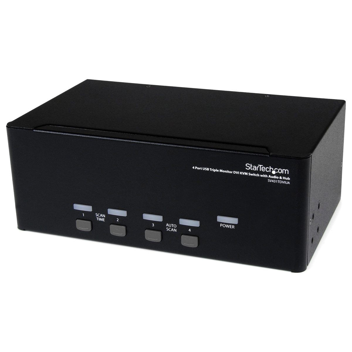 

StarTech 4 Port Triple Monitor DVI USB KVM Switch with Audio and USB 2.0 Hub
