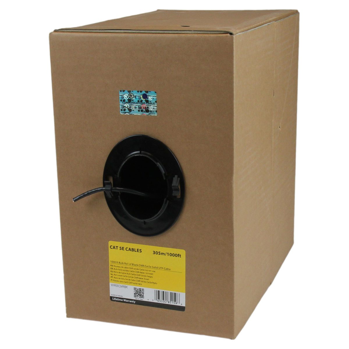 

StarTech 1000' CMR Cat5e Solid UTP Bulk Cable Roll, Black