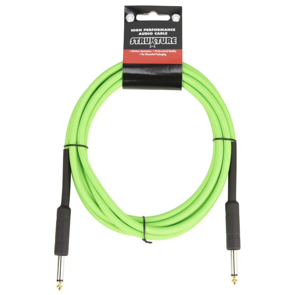 

Strukture 10' Instrument Cable, 6mm Woven, Neon Green