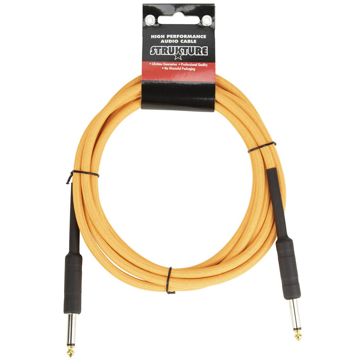 

Strukture 18.6' Instrument Cable, 6mm Woven, Neon Orange