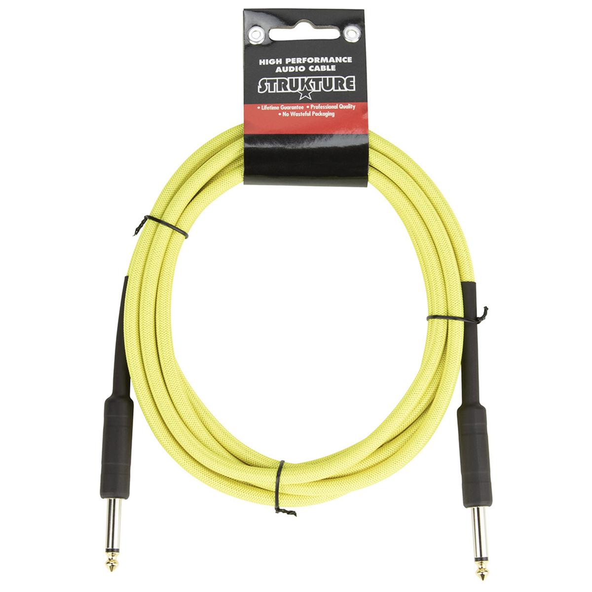 

Strukture 18.6' Instrument Cable, 6mm Woven, Neon Yellow