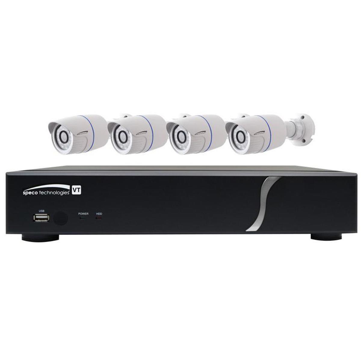 

Speco Technologies 4CH HD-TVI 1080p DVR Kit with 1TB HDD, 4x IR Bullet Camera