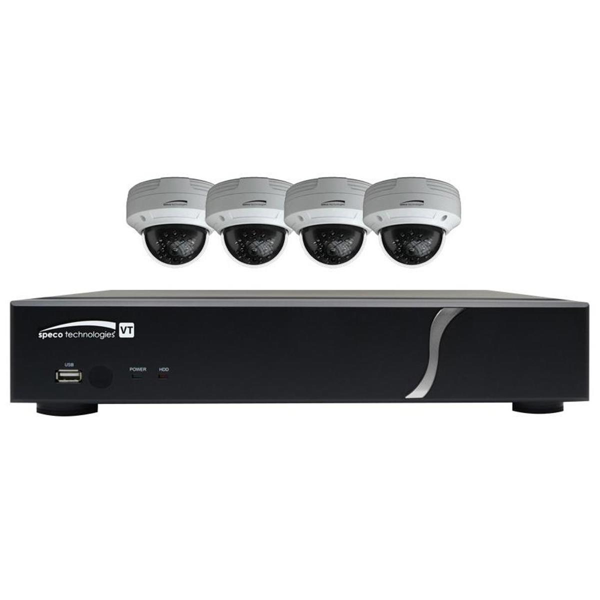 

Speco Technologies 8CH HD-TVI 1080p DVR System with 2TB HDD, 4x Dome Camera
