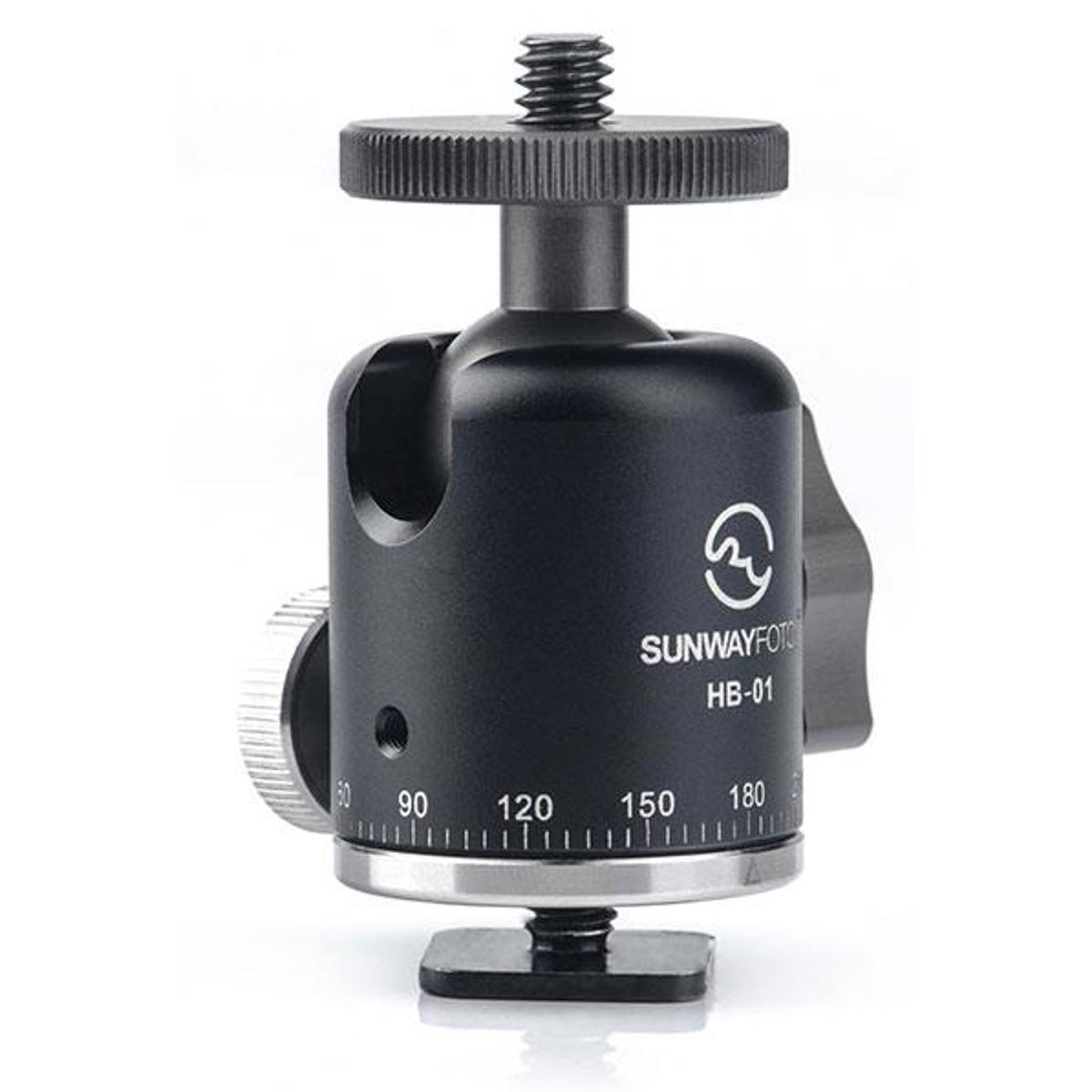 

SunwayFoto Multi-Function Mini Ballhead with Hot Shoe Adapter, 7 Lbs Capacity
