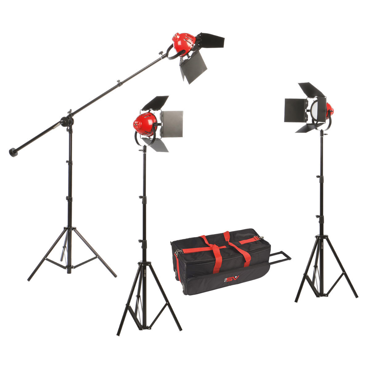 Image of Smith-Victor LadyBug 1500 3-LED Light Kit with Barn Doors