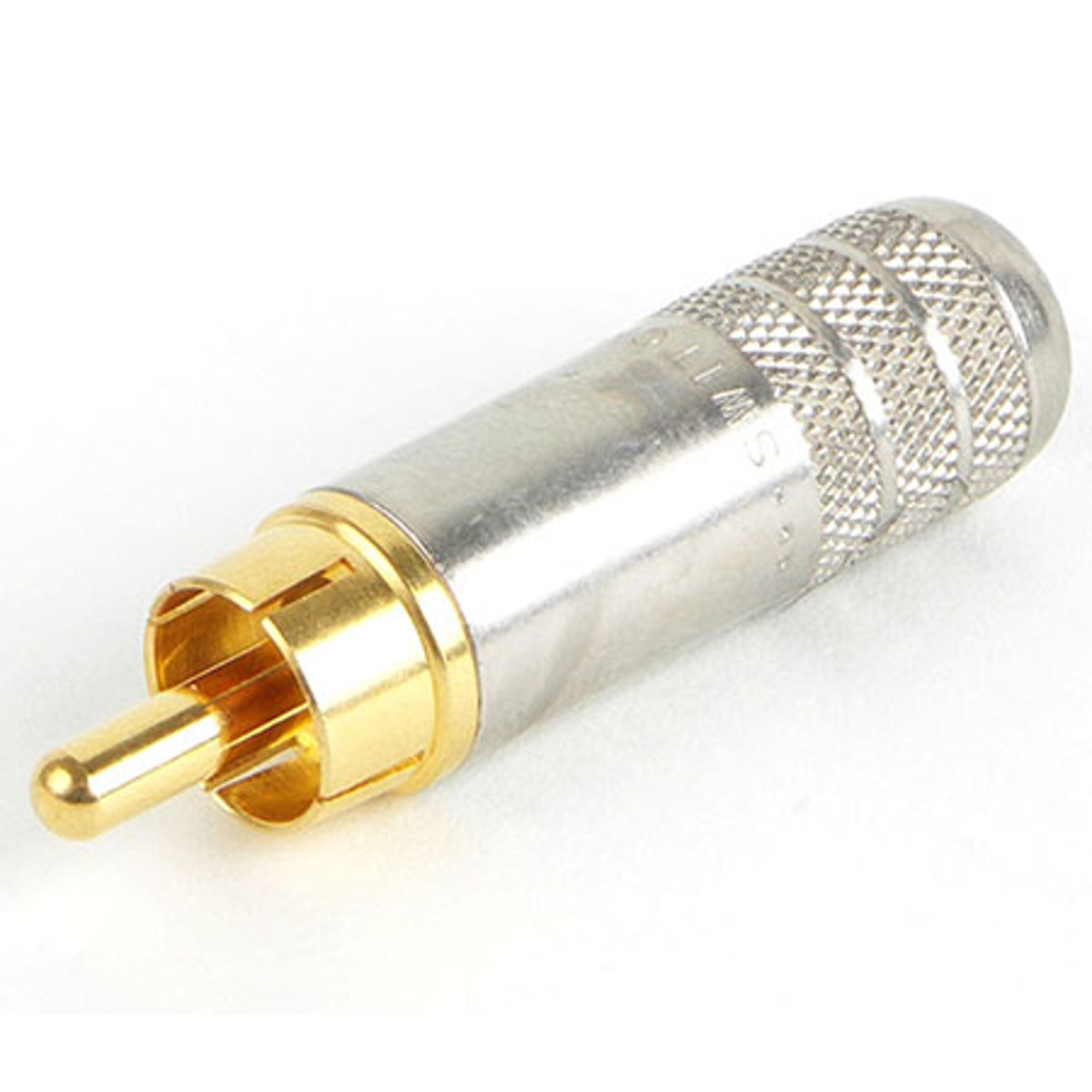 

Switchcraft 2 Conductor Cable Mount RCA Straight Plug, Gold Pin / Nickel Body