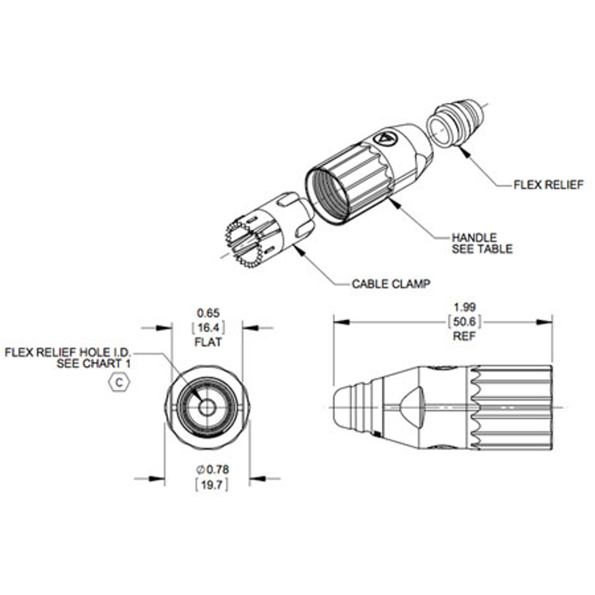 

Switchcraft Metal Handle XLR Female Connector with Strain Relief Chuck, Black