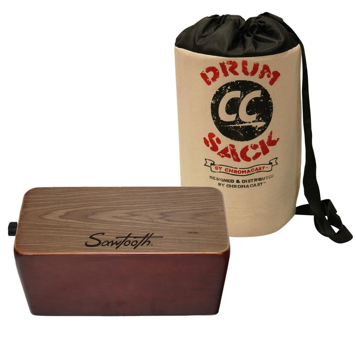 Image of Sawtooth Cedar Wood Bongo Cajon with On/Off Snare System and Soft Case