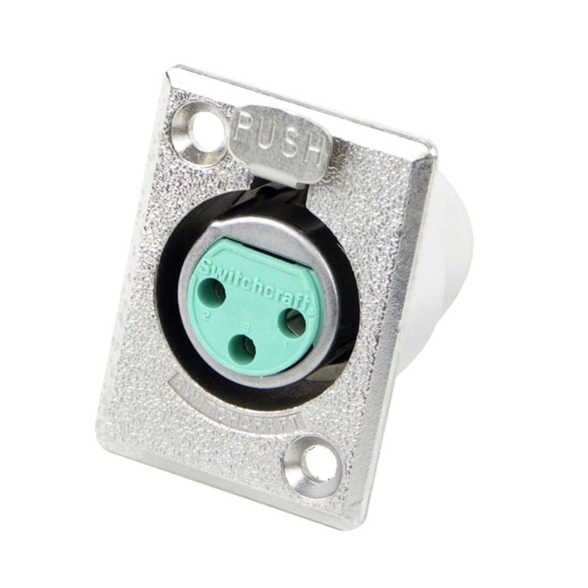 

Switchcraft 3-Pin XLR Female Connector, Silver Pins / Nickel Finish