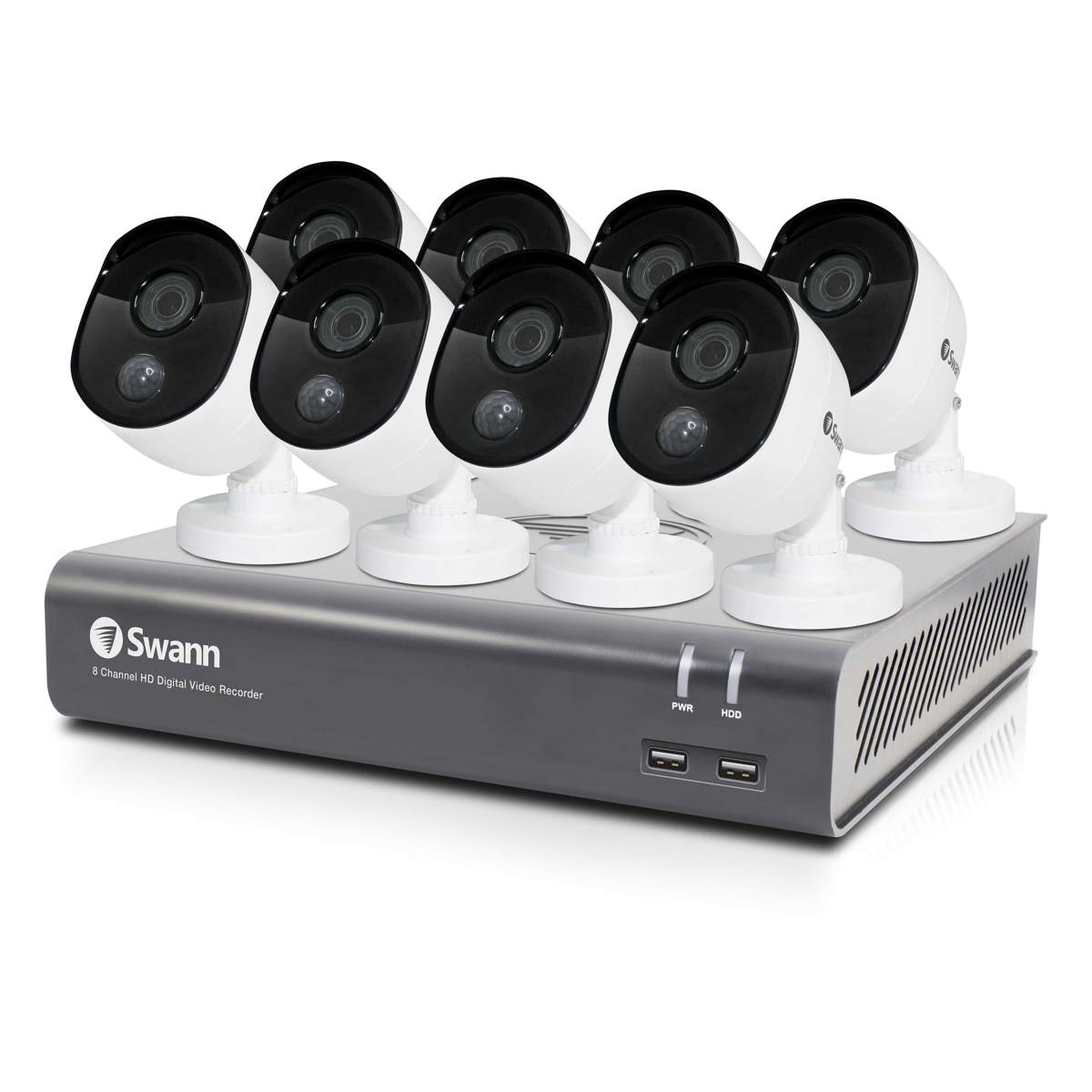 

Sawtooth Swann Full HD 8-Channel 1TB DVR Security System with 8x Cameras
