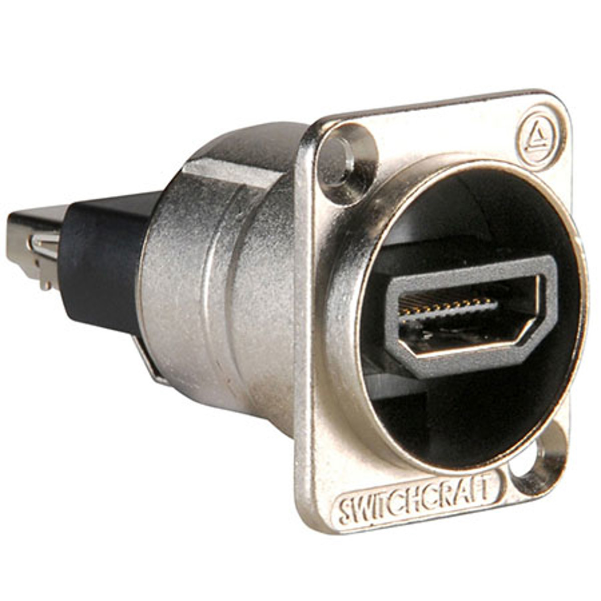 

Switchcraft HDMI Feedthru Connector with 4-40 Mounting Screws, Nickel Finish