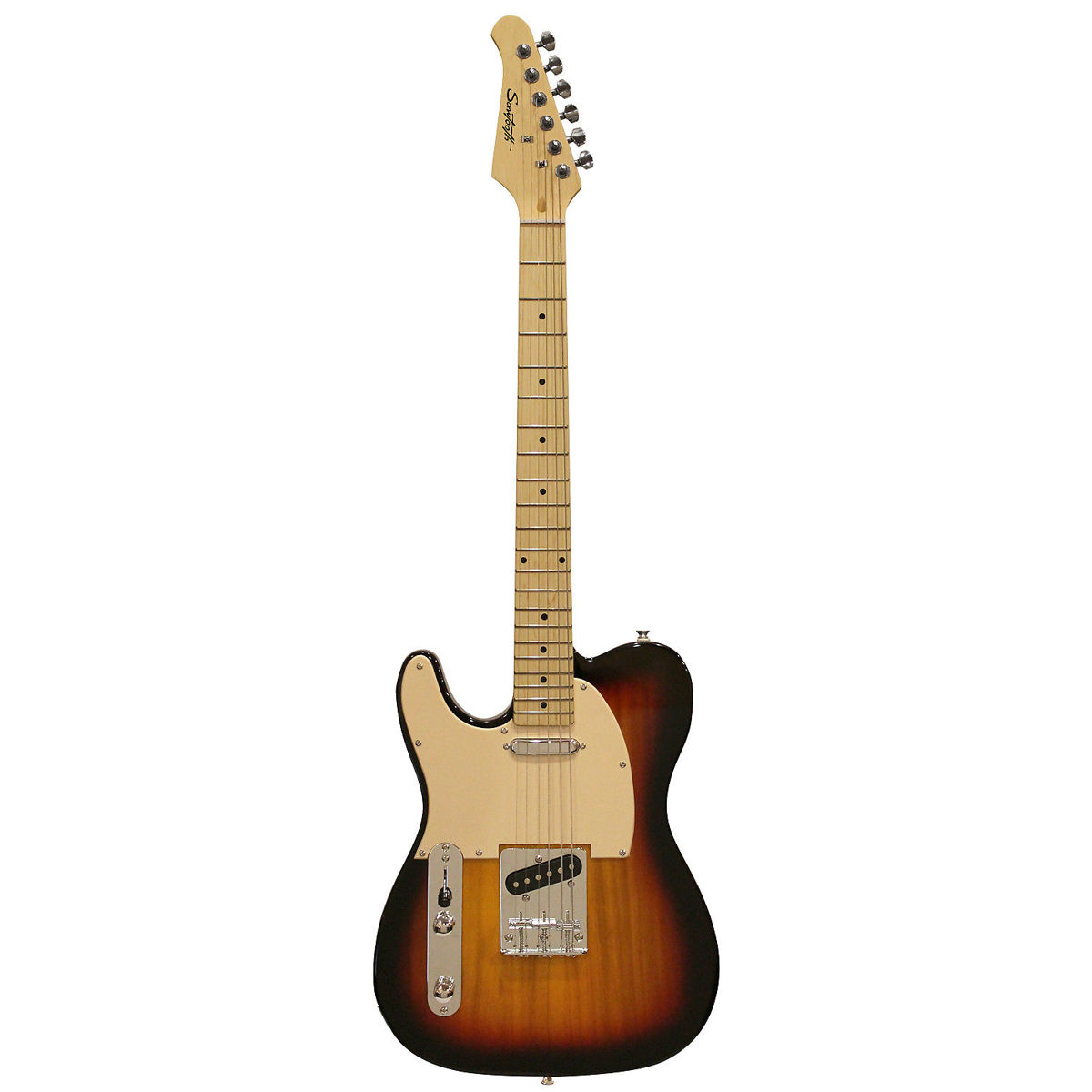 

Sawtooth ET Series Left-Handed Electric Guitar, Sunburst w/Aged White Pickguard