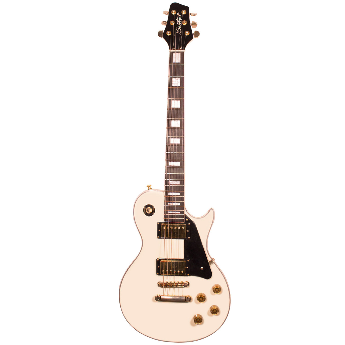 

Sawtooth Heritage Series Electric Guitar, Ebony Fretboard, Antique White