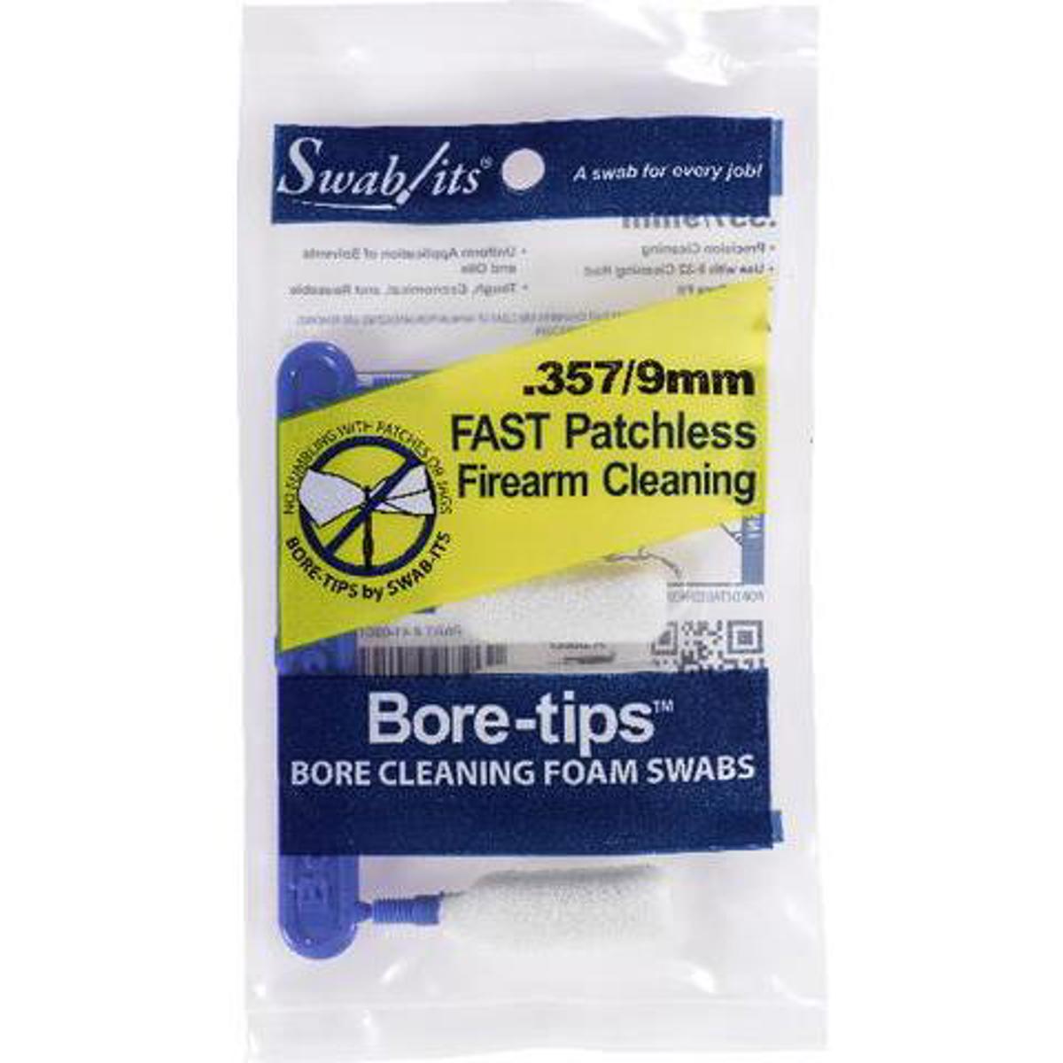 

Swab-Its Swab-its Bore-tips, 9mm/357Cal Reusable Foam Cleaning Tips, 8/32 Threaded Rods
