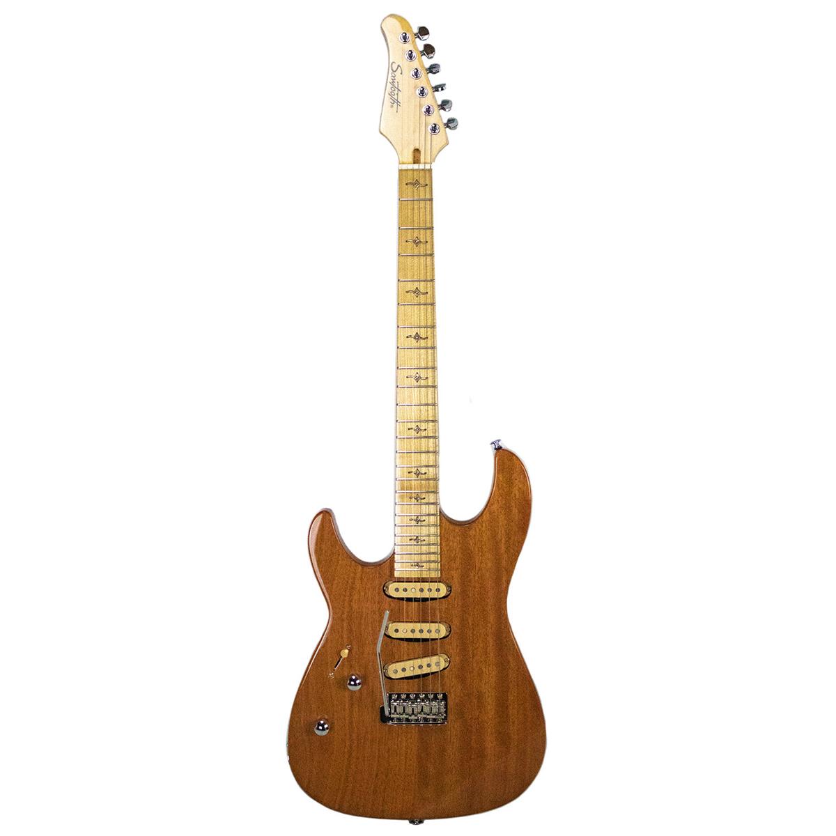 Sawtooth Natural Left-Handed Electric Guitar with Single Coil Pickups, Mahogany -  ST-M24-NAT-LH-NSG